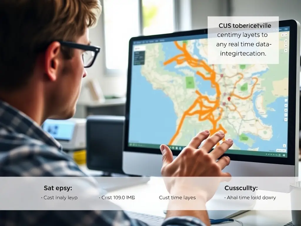 A dynamic image showcasing a user-friendly dashboard with various map tiles and layers being managed, highlighting the ease of use and control Map One provides over traditional, expensive tile services.